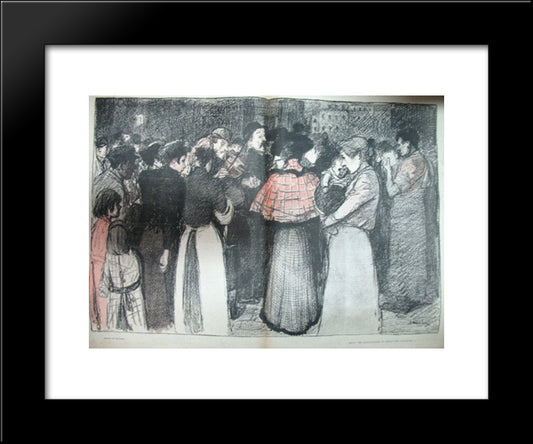Pour Les Amoureux Et Pour Les Oiseaux 20x24 Black Modern Wood Framed Art Print Poster by Steinlen, Theophile