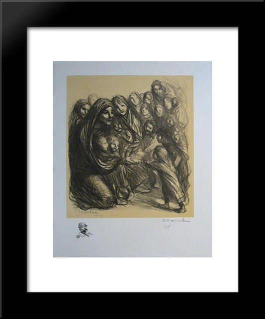 Pour Les Fillettes Des Soldats Tombes Au Champ D'Honneur 20x24 Black Modern Wood Framed Art Print Poster by Steinlen, Theophile