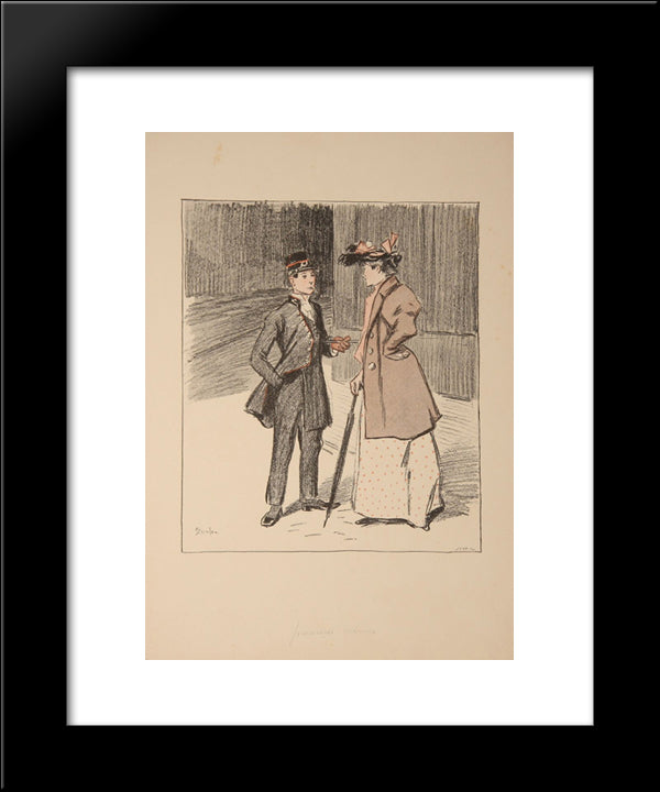 Premiere Armes 20x24 Black Modern Wood Framed Art Print Poster by Steinlen, Theophile