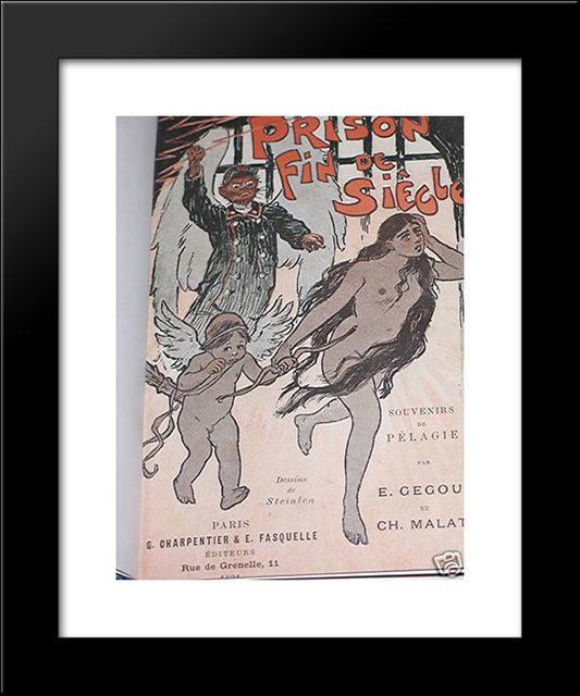Prison Fin De Siecle 20x24 Black Modern Wood Framed Art Print Poster by Steinlen, Theophile