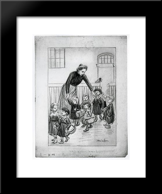 Quels Brimborions 20x24 Black Modern Wood Framed Art Print Poster by Steinlen, Theophile