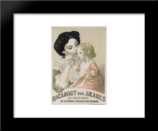 Rachout Des Arabes 20x24 Black Modern Wood Framed Art Print Poster by Steinlen, Theophile