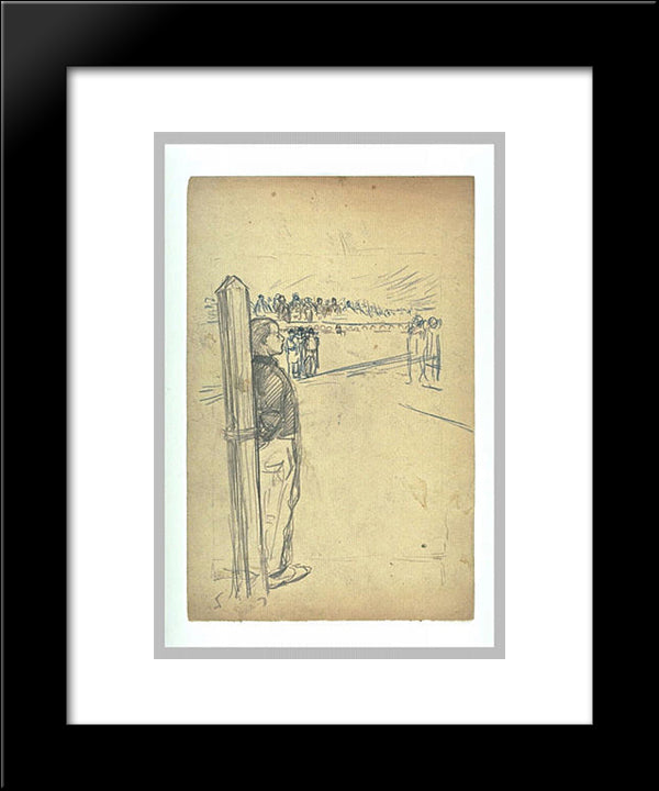 Rehabilitation Civile Et Execution Militaire 20x24 Black Modern Wood Framed Art Print Poster by Steinlen, Theophile