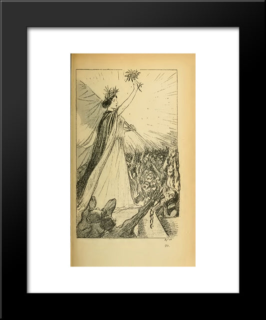 Reine Du Monde 20x24 Black Modern Wood Framed Art Print Poster by Steinlen, Theophile
