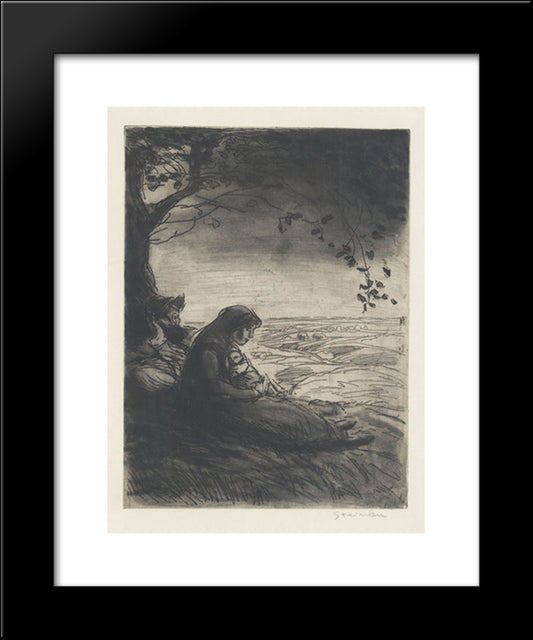 Repos De Vagabonds 20x24 Black Modern Wood Framed Art Print Poster by Steinlen, Theophile