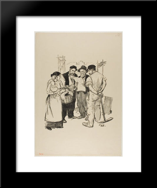 Retour En Arriere 20x24 Black Modern Wood Framed Art Print Poster by Steinlen, Theophile