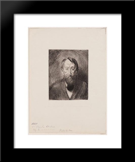 Rictus De Face 20x24 Black Modern Wood Framed Art Print Poster by Steinlen, Theophile