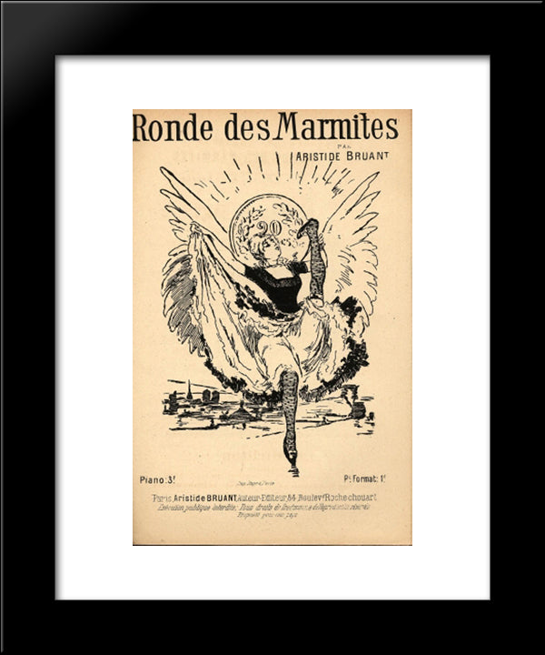 Ronde Des Marmites 20x24 Black Modern Wood Framed Art Print Poster by Steinlen, Theophile