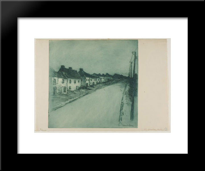 Route Traversant Un Village 20x24 Black Modern Wood Framed Art Print Poster by Steinlen, Theophile