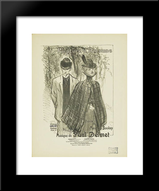 Rupture D'Automne 20x24 Black Modern Wood Framed Art Print Poster by Steinlen, Theophile