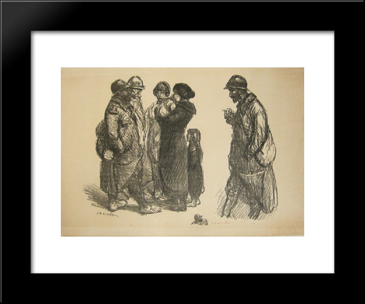 Sans Famille 20x24 Black Modern Wood Framed Art Print Poster by Steinlen, Theophile