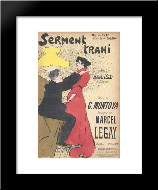 Serment Trahi 20x24 Black Modern Wood Framed Art Print Poster by Steinlen, Theophile