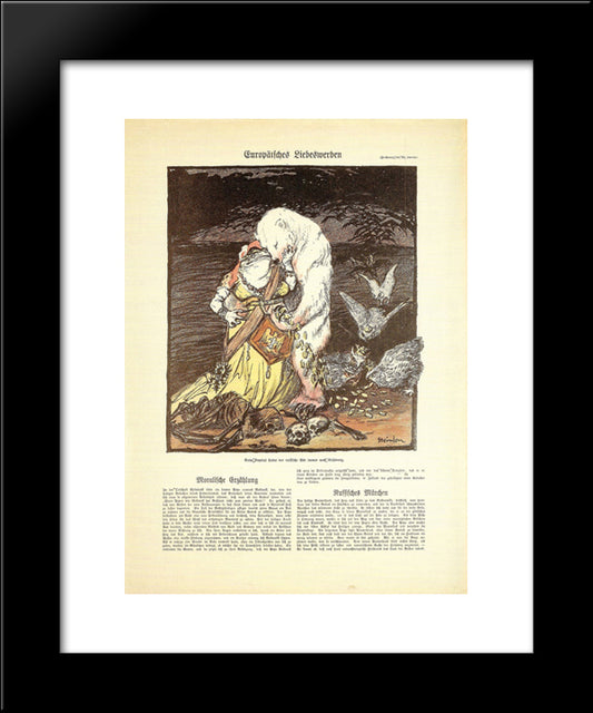 Simplicissimus 20x24 Black Modern Wood Framed Art Print Poster by Steinlen, Theophile