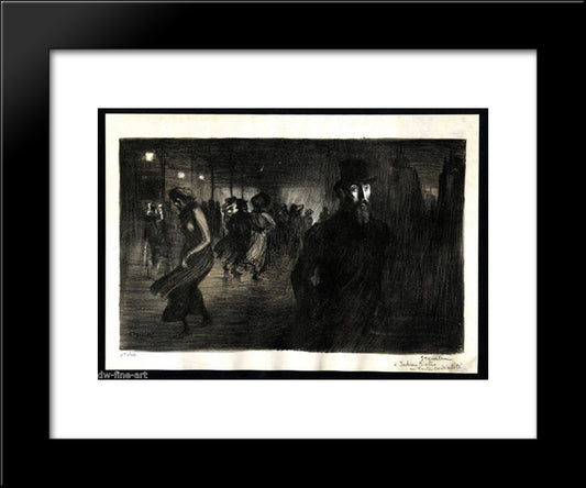 Soliloque Cover 20x24 Black Modern Wood Framed Art Print Poster by Steinlen, Theophile