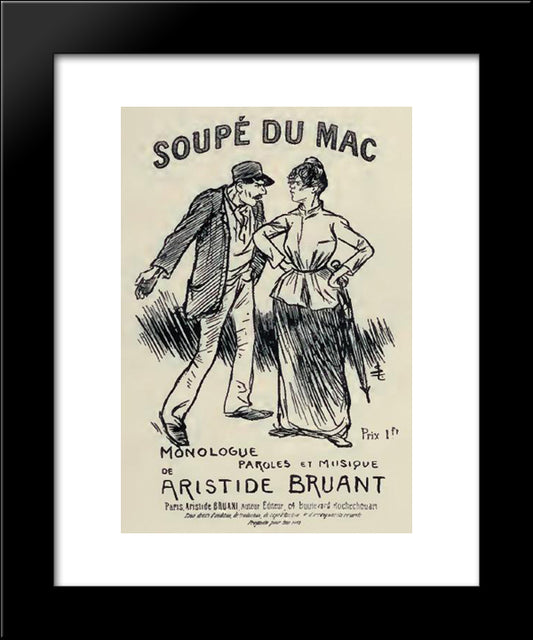 Soupe Du Mac 20x24 Black Modern Wood Framed Art Print Poster by Steinlen, Theophile