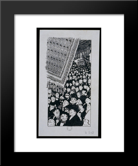 Tapis Clichy 20x24 Black Modern Wood Framed Art Print Poster by Steinlen, Theophile