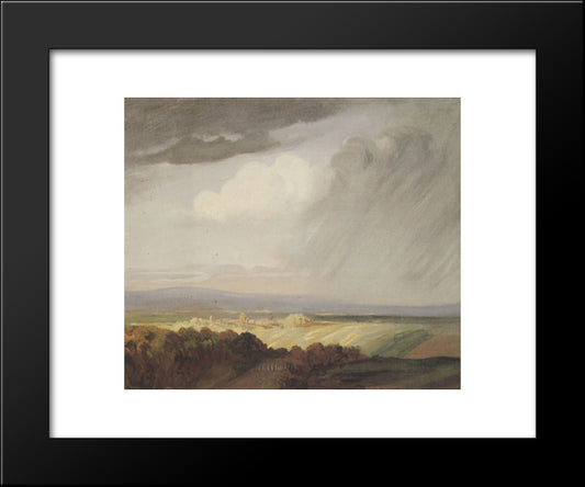 Thunderstorms Over The Valley 20x24 Black Modern Wood Framed Art Print Poster by Steinlen, Theophile