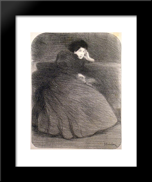 Toujours Vous 20x24 Black Modern Wood Framed Art Print Poster by Steinlen, Theophile