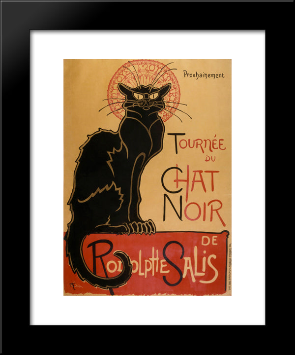 Tour Of Rodolphe Salis' Chat Noir 20x24 Black Modern Wood Framed Art Print Poster by Steinlen, Theophile