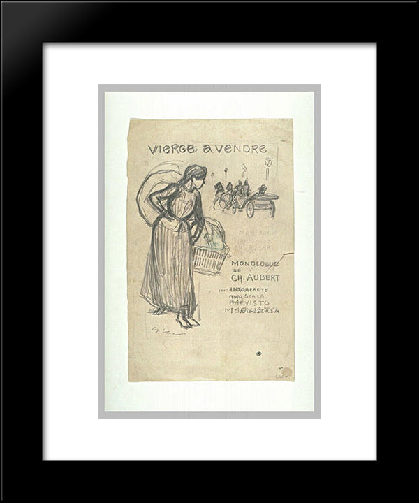 Vierge A Vendre 20x24 Black Modern Wood Framed Art Print Poster by Steinlen, Theophile