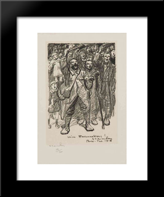 Vive Raemaekers 20x24 Black Modern Wood Framed Art Print Poster by Steinlen, Theophile