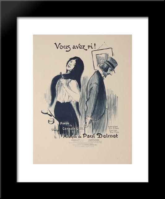 Vous Avez Ri 20x24 Black Modern Wood Framed Art Print Poster by Steinlen, Theophile