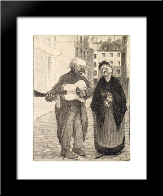 Vous Etes Jolie 20x24 Black Modern Wood Framed Art Print Poster by Steinlen, Theophile