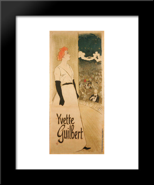 Yvette Guilbert 20x24 Black Modern Wood Framed Art Print Poster by Steinlen, Theophile