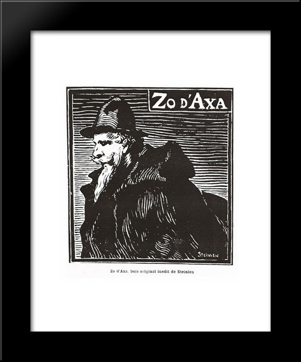 Zo D'Axa 20x24 Black Modern Wood Framed Art Print Poster by Steinlen, Theophile