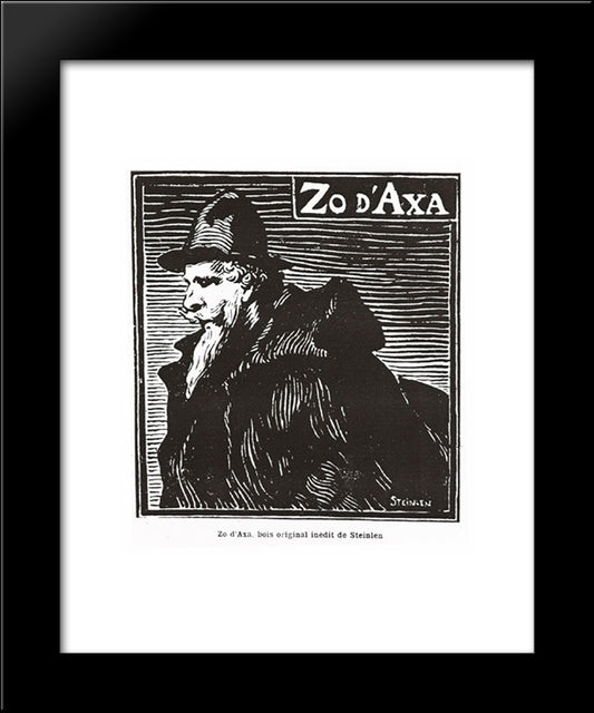 Zo D'Axa 20x24 Black Modern Wood Framed Art Print Poster by Steinlen, Theophile