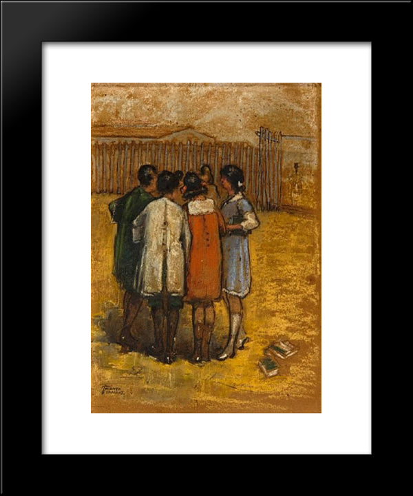 Friends 20x24 Black Modern Wood Framed Art Print Poster by Triantafyllidis, Theophrastos