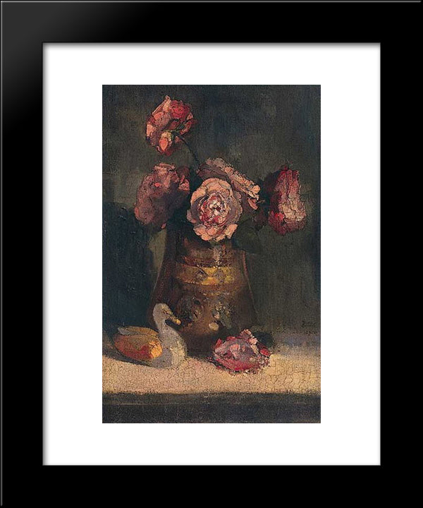 Roses 20x24 Black Modern Wood Framed Art Print Poster by Triantafyllidis, Theophrastos