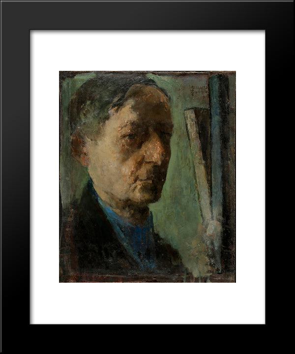 Self - Portrait 20x24 Black Modern Wood Framed Art Print Poster by Triantafyllidis, Theophrastos