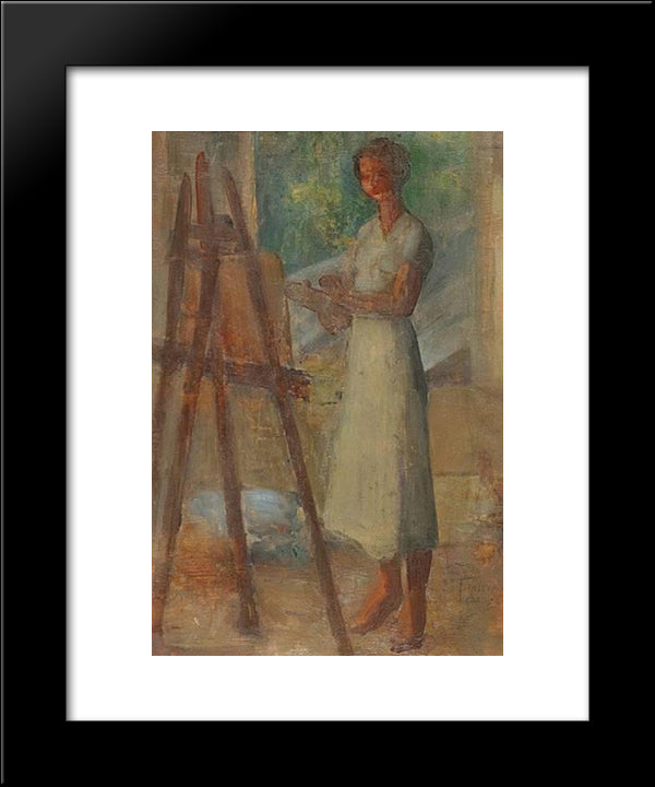The Artist 20x24 Black Modern Wood Framed Art Print Poster by Triantafyllidis, Theophrastos
