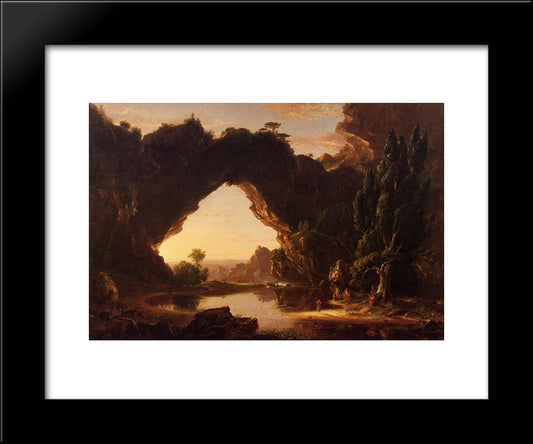 An Evening In Arcadia 20x24 Black Modern Wood Framed Art Print Poster by Cole, Thomas