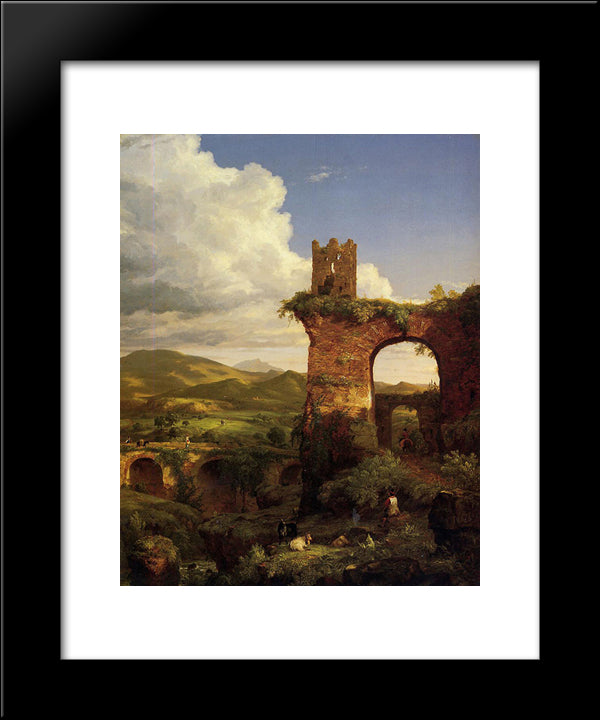 Arch Of Nero 20x24 Black Modern Wood Framed Art Print Poster by Cole, Thomas