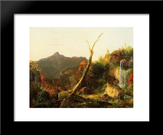 Autumn Landscape (Mount Chocorua) 20x24 Black Modern Wood Framed Art Print Poster by Cole, Thomas