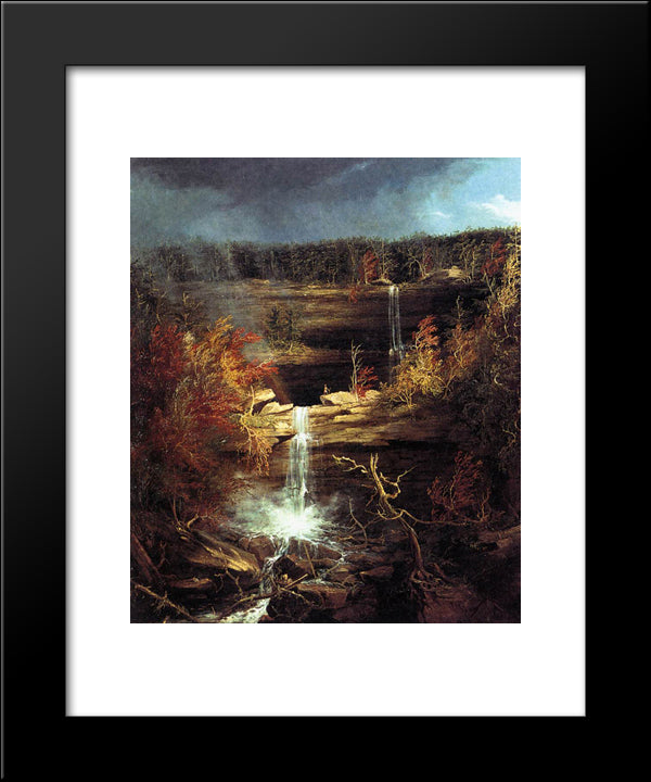 Falls Of The Kaaterskill 20x24 Black Modern Wood Framed Art Print Poster by Cole, Thomas