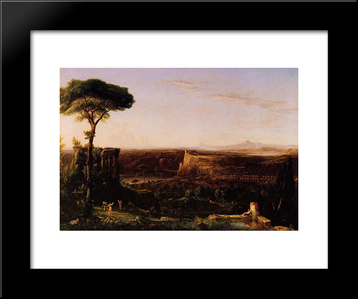 Italian Scene Composition 20x24 Black Modern Wood Framed Art Print Poster by Cole, Thomas