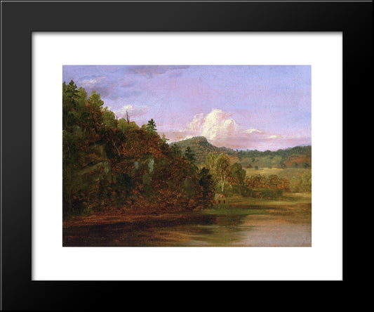 Landscape (American Lake In Summer) 20x24 Black Modern Wood Framed Art Print Poster by Cole, Thomas