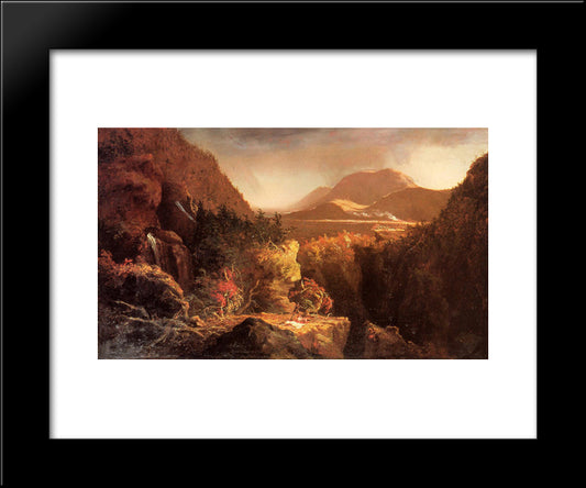 Landscape With Figures A Scene From The Last Of The Mohicans 20x24 Black Modern Wood Framed Art Print Poster by Cole, Thomas