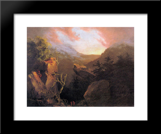 Mountain Sunrise 20x24 Black Modern Wood Framed Art Print Poster by Cole, Thomas