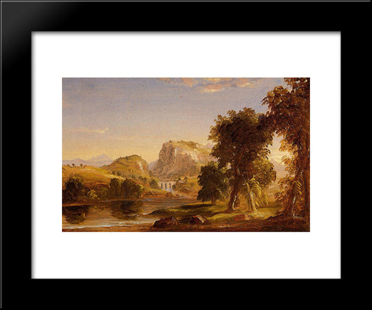 Sketch For Dream Of Arcadia 20x24 Black Modern Wood Framed Art Print Poster by Cole, Thomas