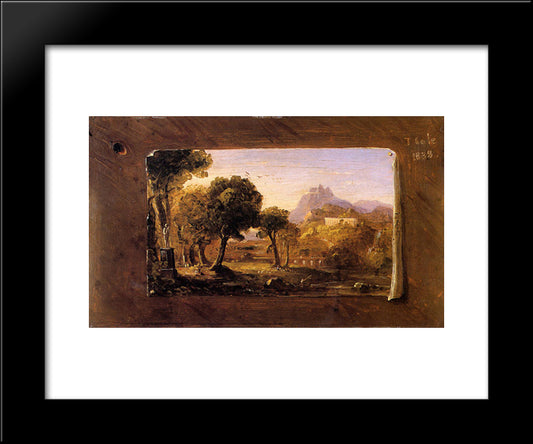 Study For Dream Of Arcadia 20x24 Black Modern Wood Framed Art Print Poster by Cole, Thomas