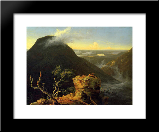Sunny Morning On The Hudson River 20x24 Black Modern Wood Framed Art Print Poster by Cole, Thomas