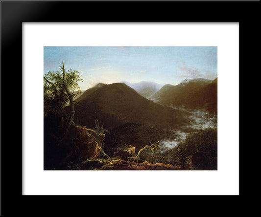 Sunrise In The Catskill Mountains 20x24 Black Modern Wood Framed Art Print Poster by Cole, Thomas