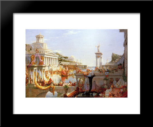 The Course Of Empire The Consummation Of The Empire 20x24 Black Modern Wood Framed Art Print Poster by Cole, Thomas