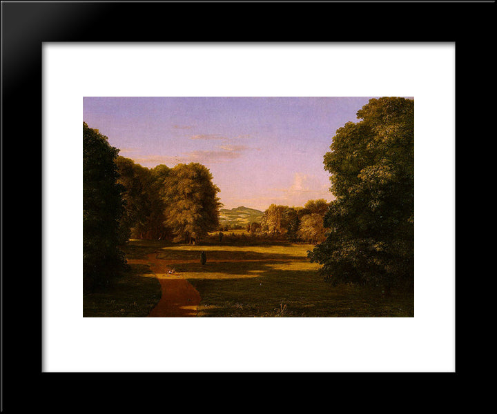 The Gardens Of The Van Rensselaer Manor House 20x24 Black Modern Wood Framed Art Print Poster by Cole, Thomas