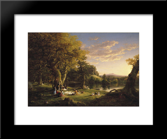 The Pic-Nic 20x24 Black Modern Wood Framed Art Print Poster by Cole, Thomas