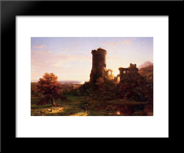 The Present 20x24 Black Modern Wood Framed Art Print Poster by Cole, Thomas